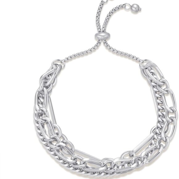 14K Gold Bracelets for Women Adjustable Slider Bracelet Bangle Bracelets for Wom - Picture 1 of 8